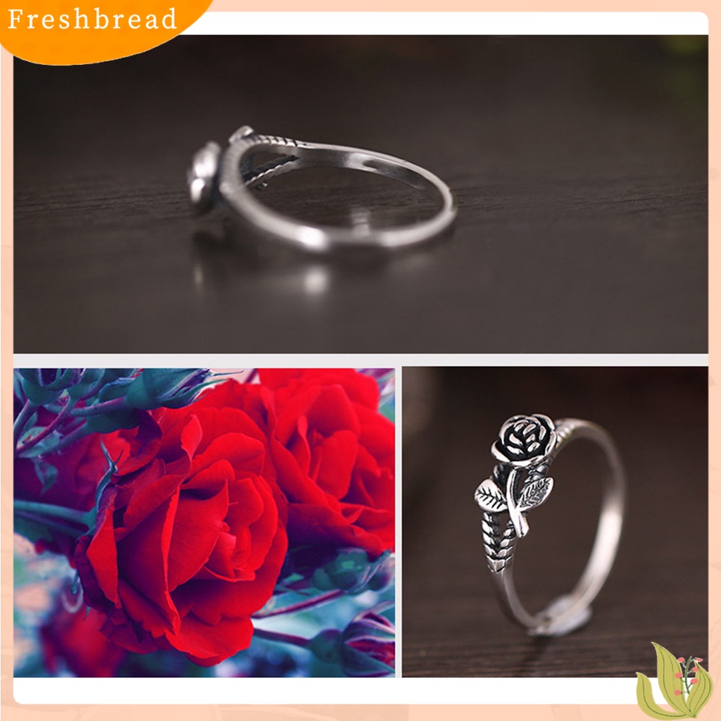 &lt; Freshbread &gt; Wanita Vintage Rose Finger Ring Fashion Alloy Circlet Hadiah Perhiasan Punk Sederhana