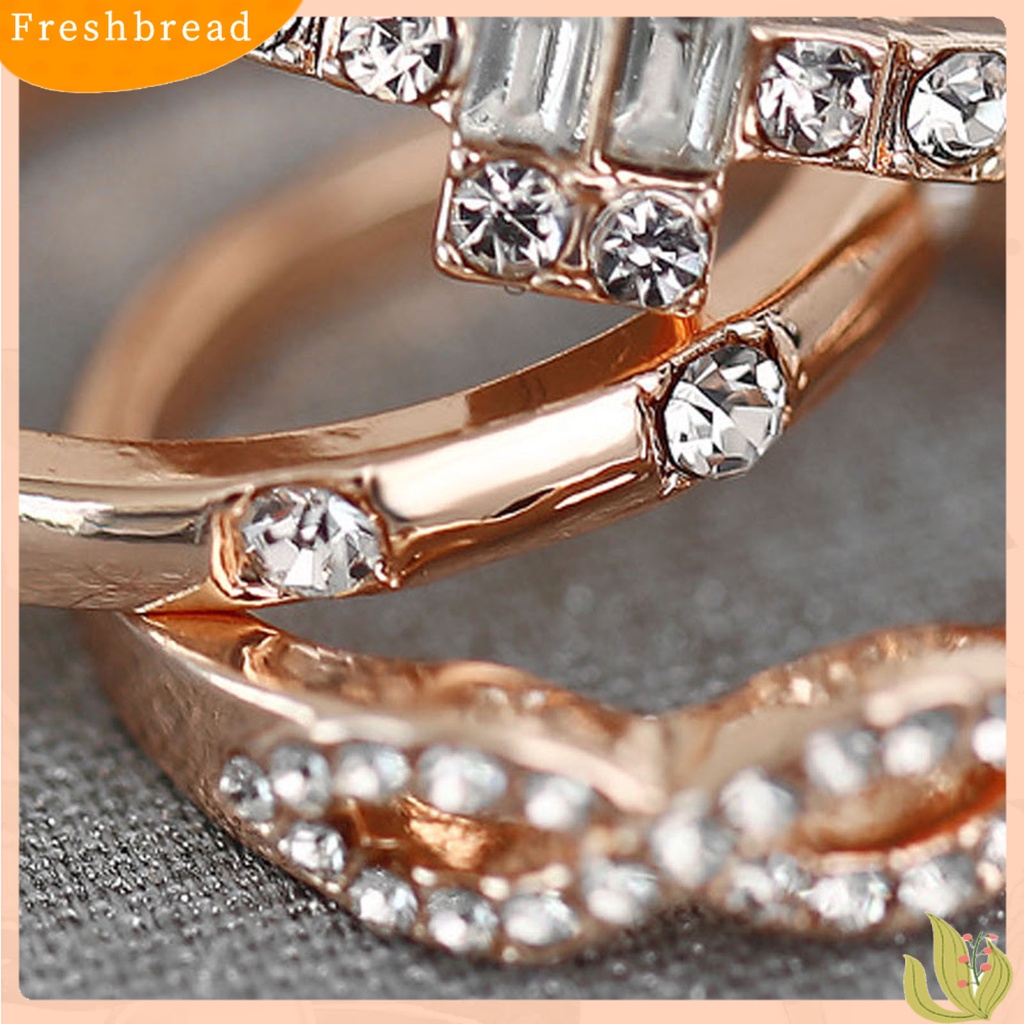 &lt; Freshbread &gt; 3Pcs/Set Ring Kit Hias Minimalis Set Cincin Jari Individualitas Khas Untuk Pakaian Sehari-Hari