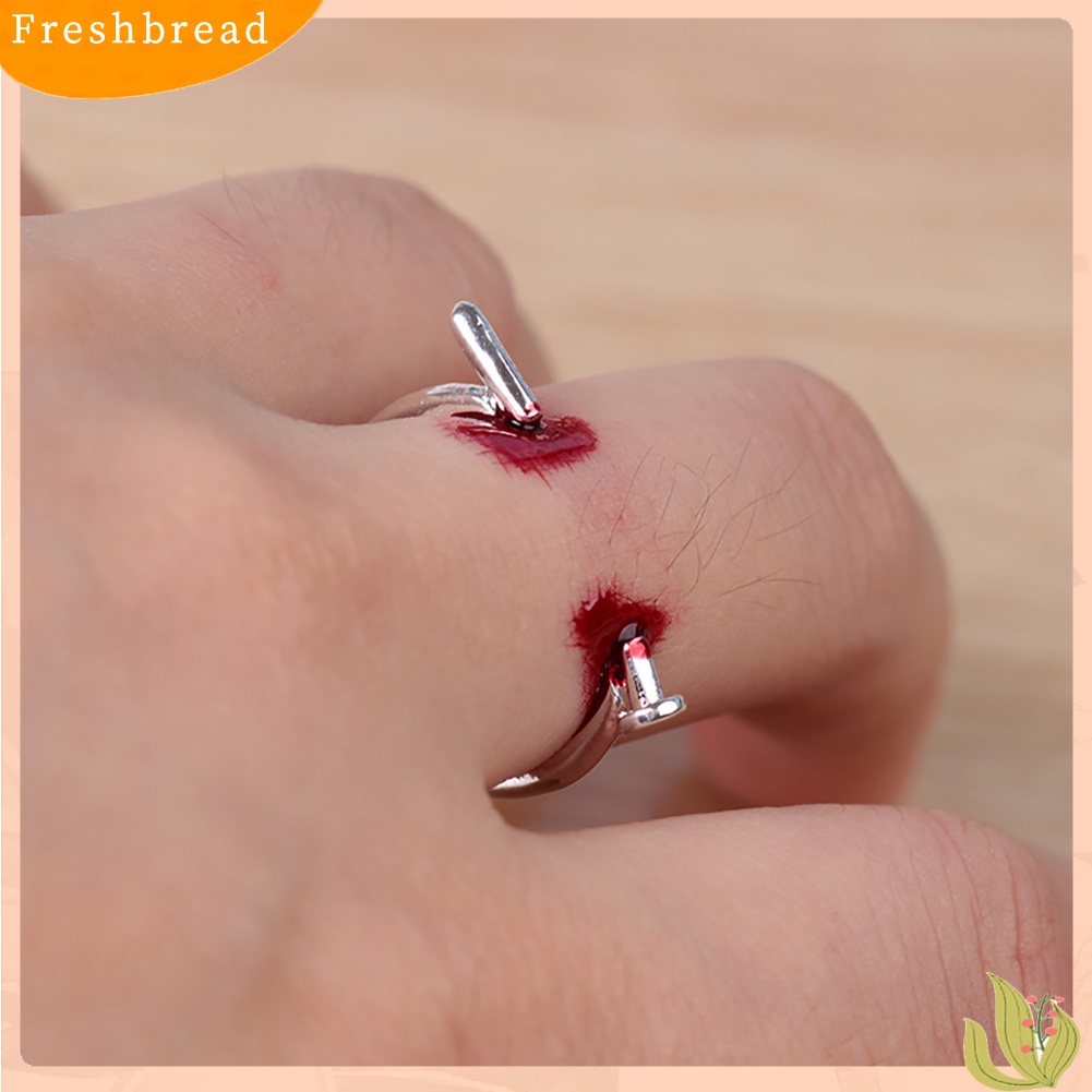 &lt; Freshbread &gt; Kreatif Unisex Kuku Yang Dapat Disesuaikan Mengerikan Cincin Jari Properti Pesta Halloween