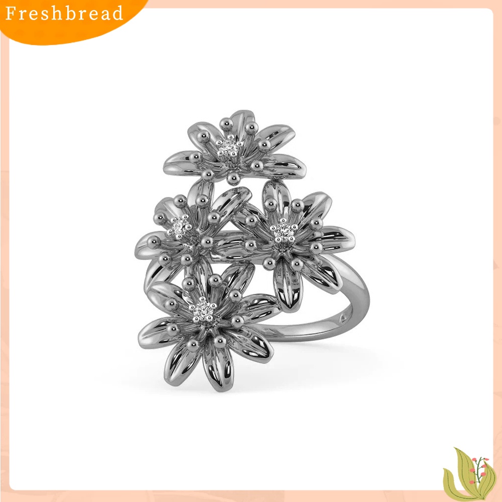 &lt; Freshbread &gt; Wanita Fashion Bunga Jari Cincin Pernikahan Pertunangan Perhiasan Hadiah Hari Kasih Sayang