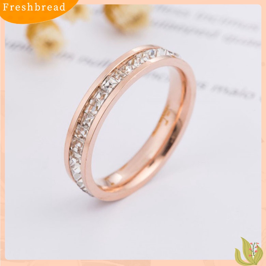 &lt; Freshbread &gt; Wanita Cincin 2-layers Minimalis Dipoles Mungil Hadiah Mewah Emas Warna Perak Berkilau Berlian Imitasi Dewasa Jari Cincin Perhiasan Fashion