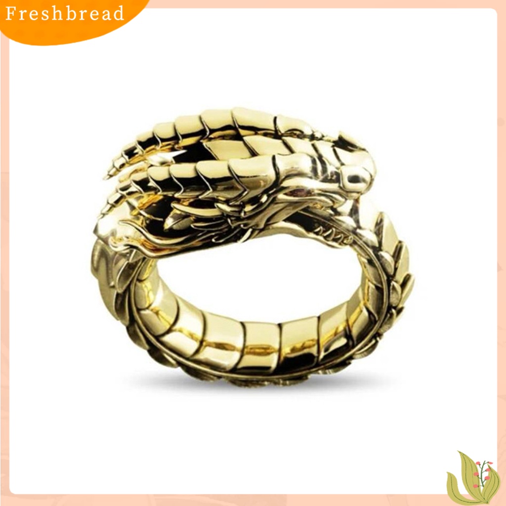 &lt; Freshbread &gt; Cincin Giant Dragon Cincin Naga Keren Unisex Adjustable Untuk Pesta