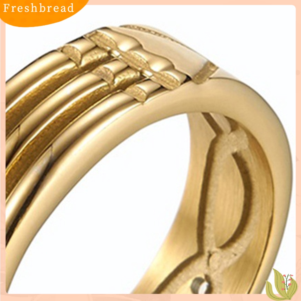 < Freshbread > Pria Cincin Sederhana Kilau Terang Permukaan Halus Geometris Electroplating Hias Hadiah Laki-Laki Pertunangan Pernikahan Cincin Fashion Perhiasan Untuk Perjamuan