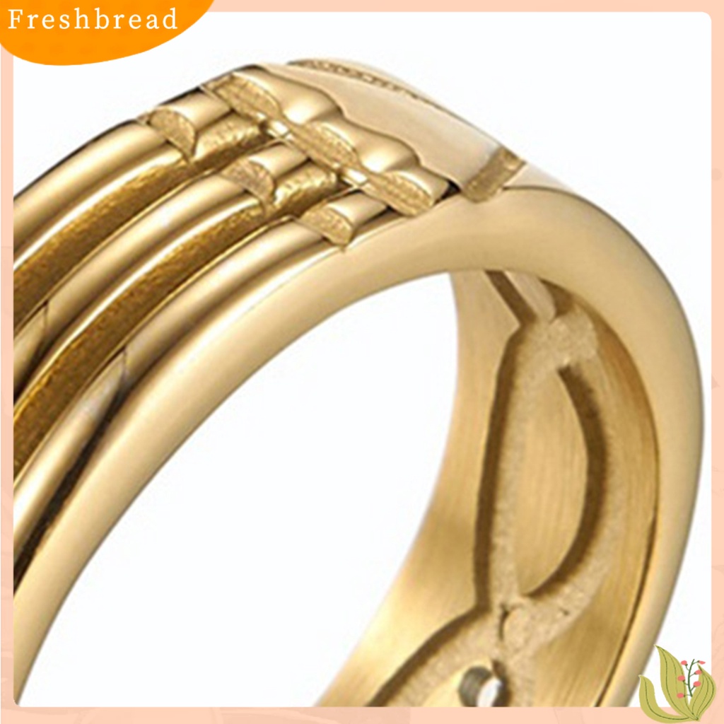 &lt; Freshbread &gt; Pria Cincin Sederhana Kilau Terang Permukaan Halus Geometris Electroplating Hias Hadiah Laki-Laki Pertunangan Pernikahan Cincin Fashion Perhiasan Untuk Perjamuan