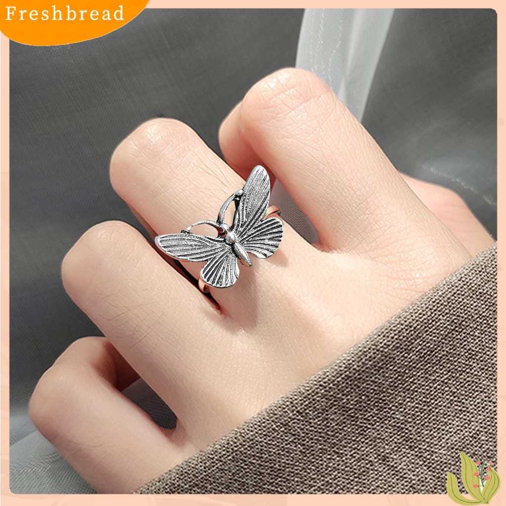 &lt; Freshbread &gt; Wanita Cincin Kepribadian Hias Gaya Eropa Fashion Retro Skeleton Silvering Finger Ring Untuk Pakaian Sehari-Hari