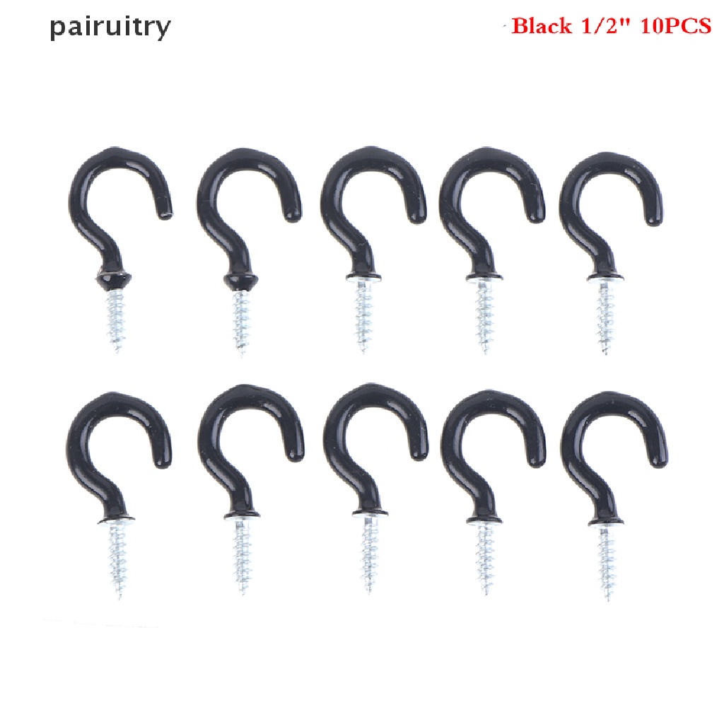 Prt 10Pcs Mug Shouldered Hanger Cup Hooks Heavy Duty Screw-In Ceiling Hooks Cup PRT