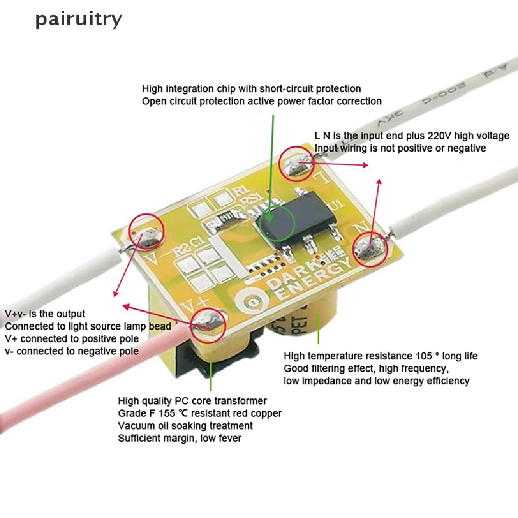 Driver LED PRT 3-9W 3-18W 120mA Dan 110mA Power Supply Trafo Lighg PRT