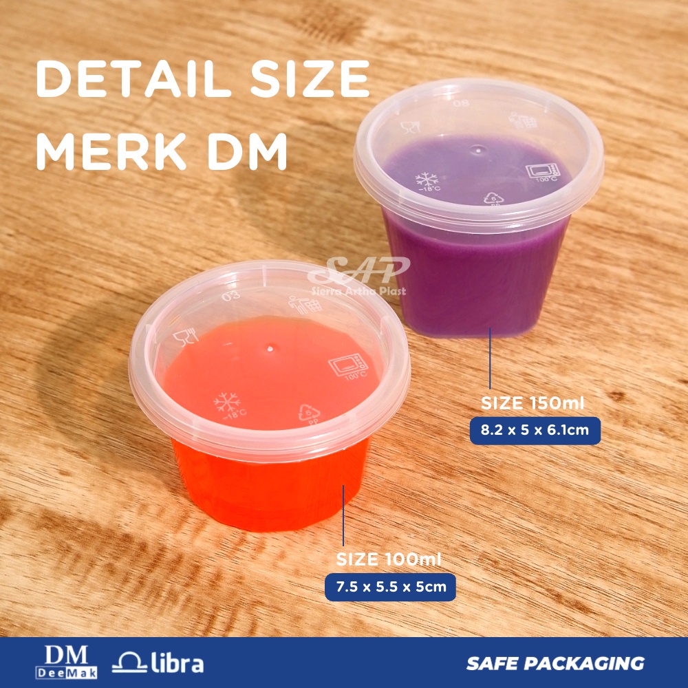 Thinwall Cup Puding (ECER/SATUAN)  100ml -150ml|Tempat Saos/Saus 100ml -150ml|Thinwall Round 100-150ml (minimal 25)