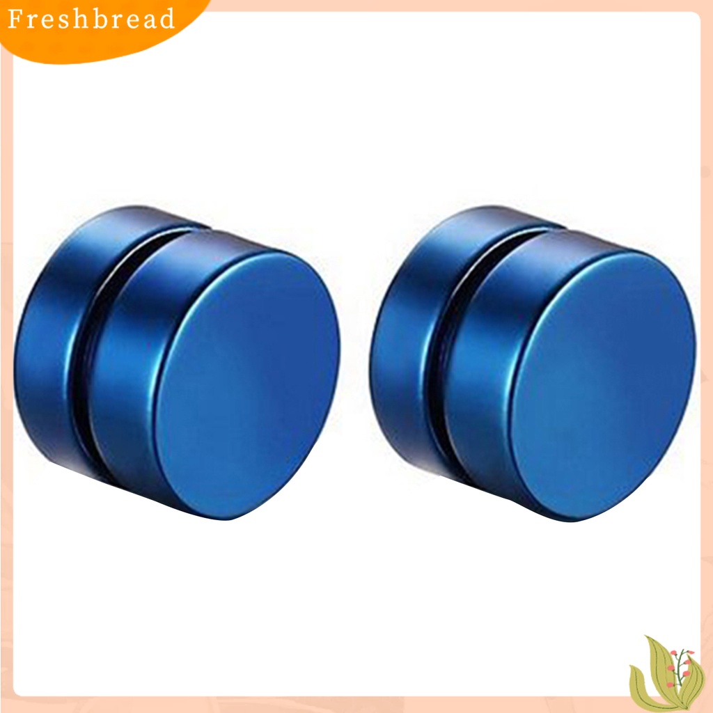 &lt; Freshbread &gt; Anting Keren Anti Karat Gaya Punk Non Piercing ic Pria Ear Studs Untuk Bar Club