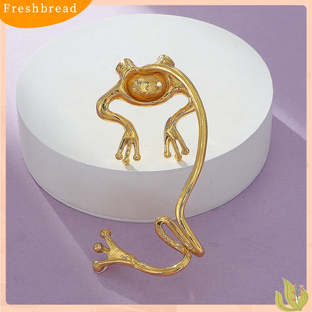 &lt; Freshbread &gt; 1Pc Klip Anting Kodok Hip Hop Alloy Manset Telinga Vintage Yang Berlebihan Untuk Pesta