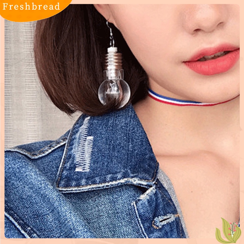 &lt; Freshbread &gt; Bola Lampu Menjuntai Warna-Warni Eye-Catching Anting Panjang Klub Dansa Wanita Perhiasan