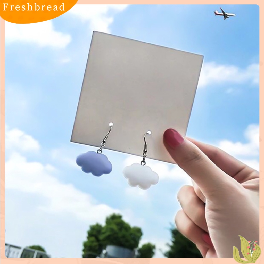 &lt; Freshbread &gt; Anting Menjuntai Bentuk Awan Lucu Kait Telinga Aksesori Perhiasan Cuaca Untuk Anak Perempuan