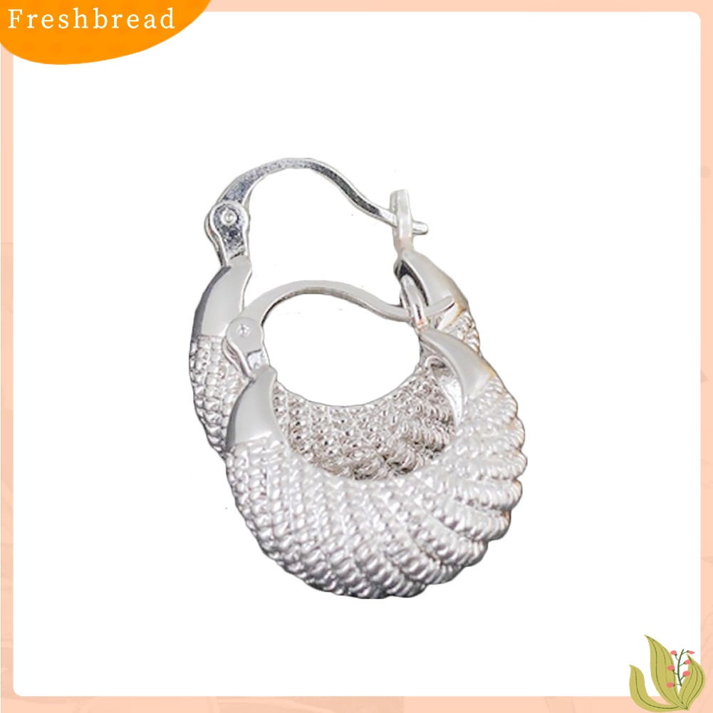 &lt; Freshbread &gt; Fashion Golden/Perak Disepuh Hoop Besar Lingkaran Bulat Anting Wanita Perhiasan Hadiah