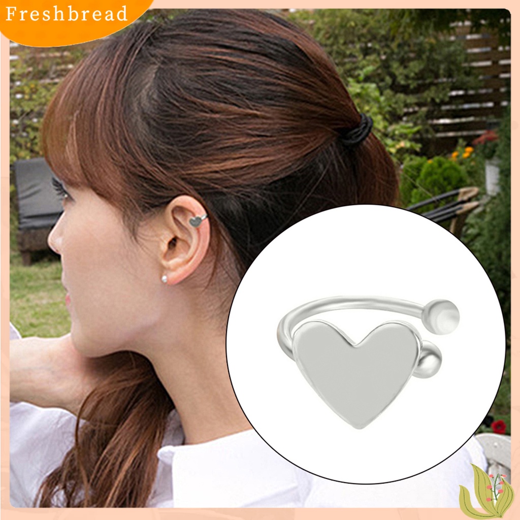 &lt; Freshbread &gt; Anting Indah Non Tindik Alloy Hati Bintang Segitiga Bulan Wanita Klip Manset Telinga Untuk Pesta