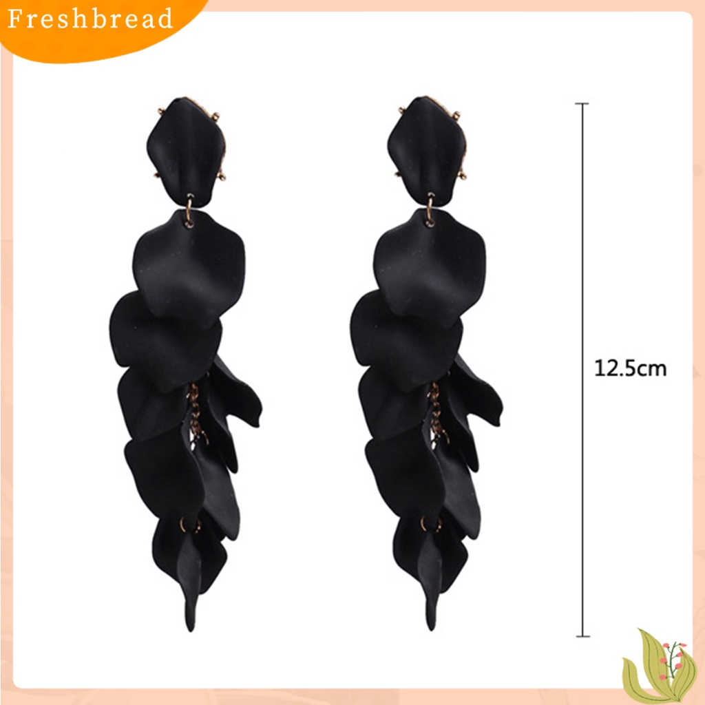 &lt; Freshbread &gt; 1pasang Indah Menjuntai Anting-Anting Tahan Aus Akrilik Panjang Wanita Menjuntai Drop Earrings Perhiasan Aksesoris