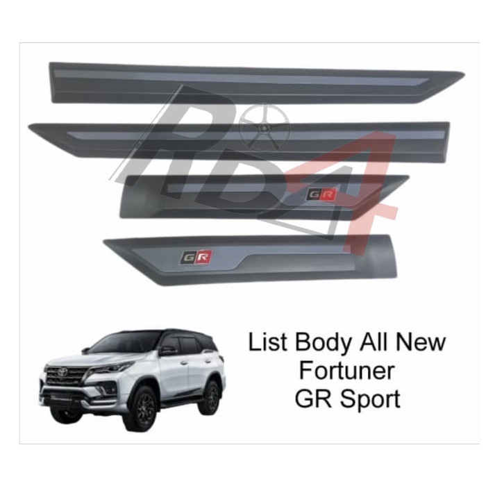 List Body Samping All New Fortuner Tulisan GR Sport