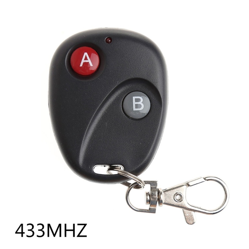 Gro 12V RF Wireless Remote Control Switch 10MA 433MHz Remote Saklar Hitam Plastik Untuk Pintu Garasi Pintu Masuk Guard Doorbel