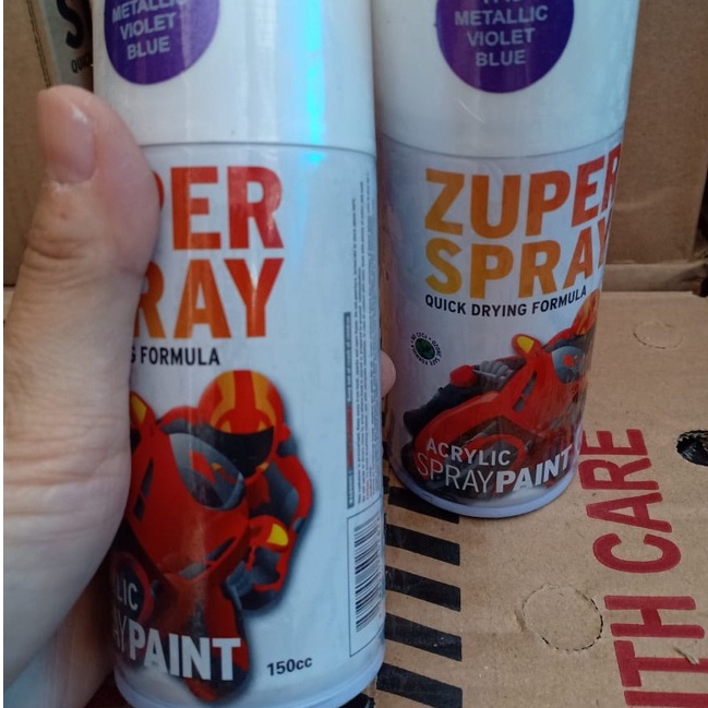 Zuper Spray Paint Pilok Pilox Warna Metallic Violet Blue / Ungu Metalik (1143) 150cc/150ml