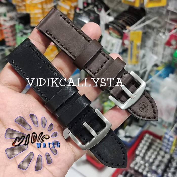 NEW STRAP TALI JAM TANGAN KULIT ASLI HOMEMADE BERKUALITAS 22MM 24MM 22 24