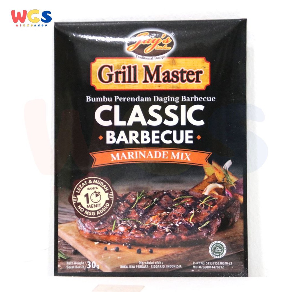 Jay's Jays Grill Master Classic Barbecue Barbeque Seasoning 30g - Bumbu Perendam Daging