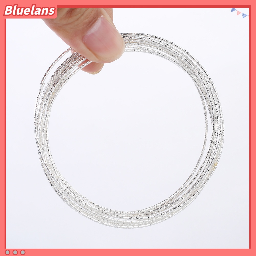 {In Stock} 10Pcs/Set Fashion Wanita Etsa Dimpled Lingkaran Bangles Bracelets Perhiasan Hadiah