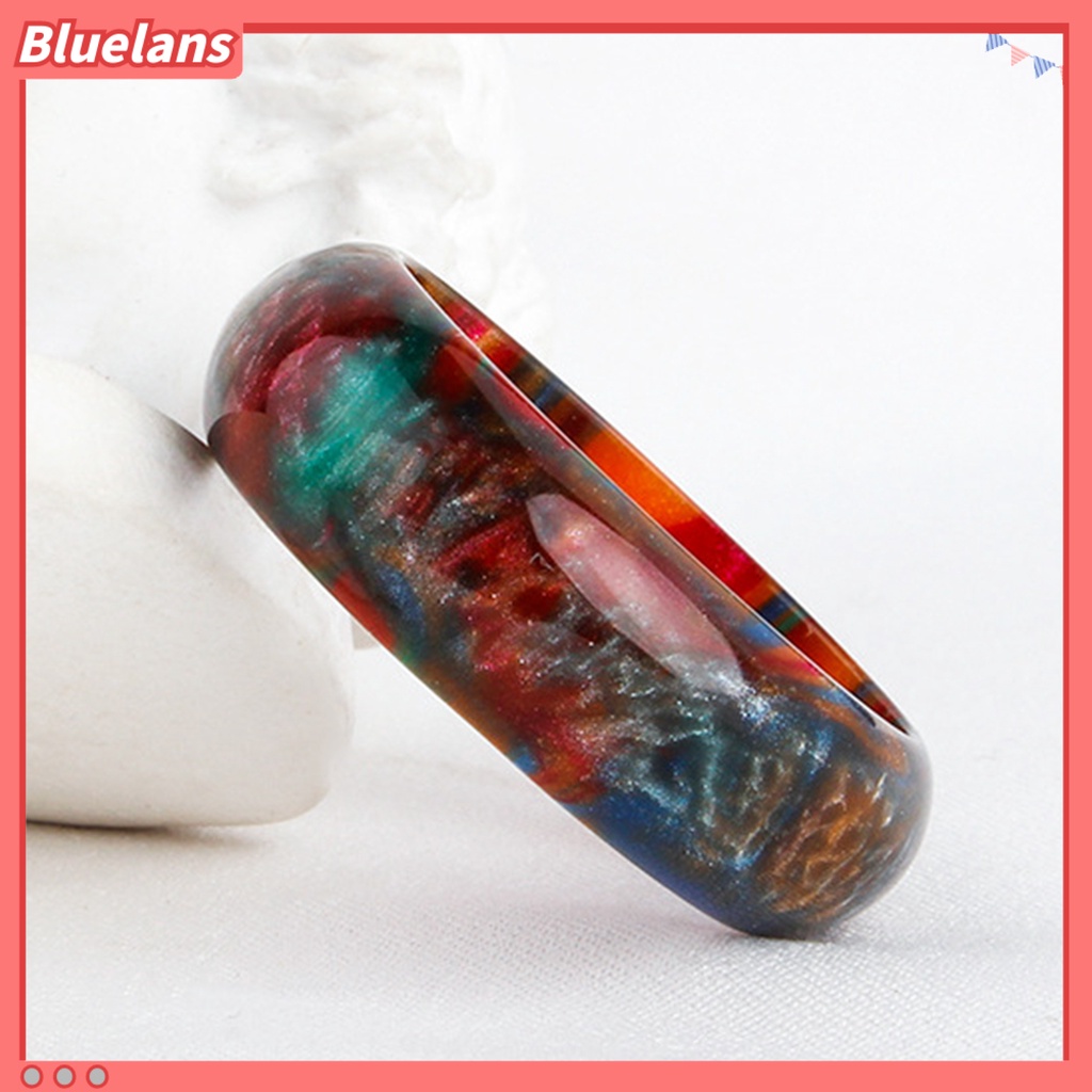 {In Stock} Lebar Halus Resin Lady Cincin Awan Warna-Warni Tebal Cincin Perhiasan Aksesori