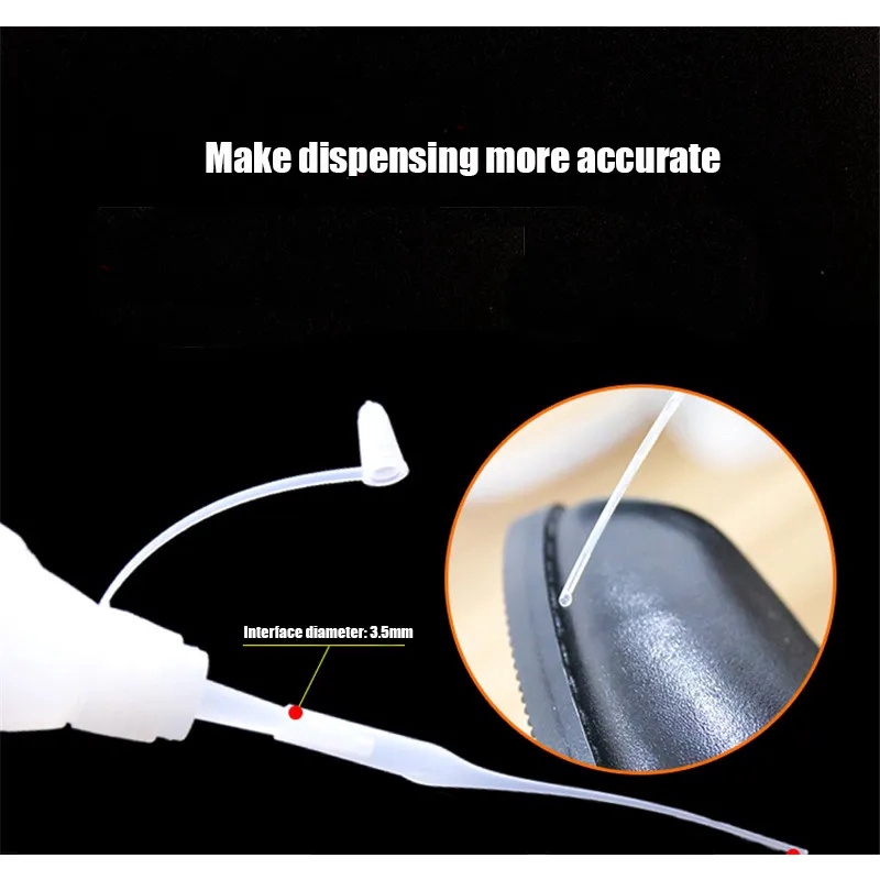 Lem Tangan Non Perekat Micro Nozzle 100Pcs Pipet Transparan Cocok Untuk 401dan502lem Presisi Aplicator Dropper Nozzle DIY Craft Dispensing Hose