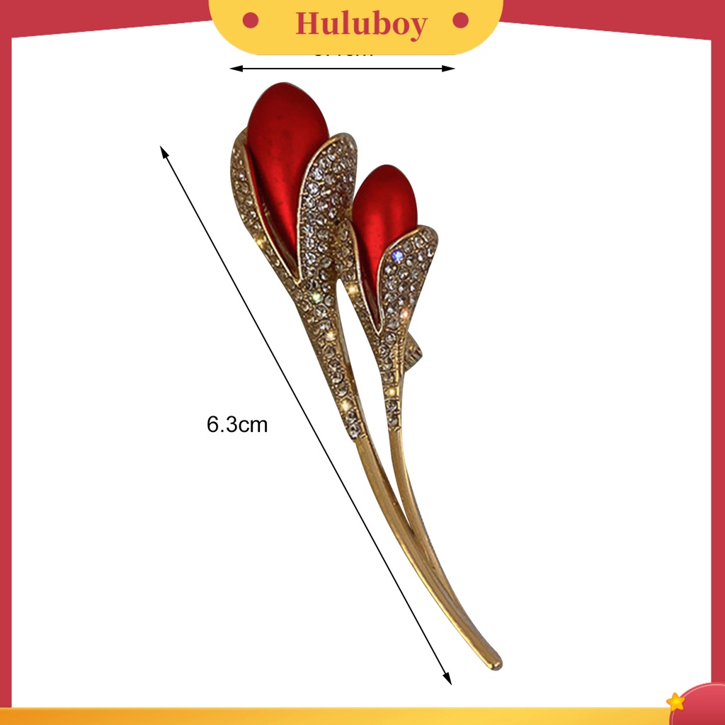 {Ready Stock} Bros Pin Mawar Dekorasi Aksesori Vintage Tahan Lama Kerah Bros Pakaian Dekor