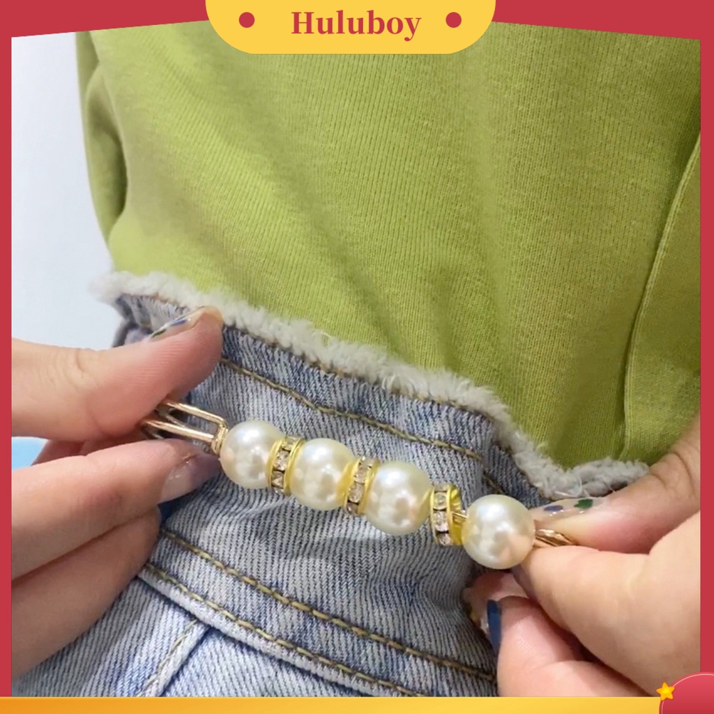 {Ready Stock} 5Pcs Wanita Mutiara Imitasi Pin Besar Hias Bros Perempuan Pinggang Pakaian Klip