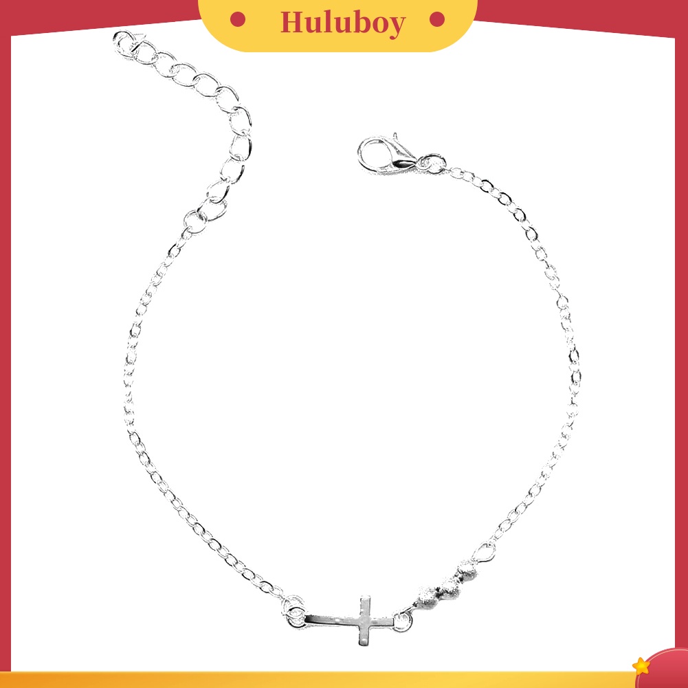 {Ready Stock} Fashion Wanita Manik-Manik Salib Pesona Gelang Rantai Perhiasan Tangan Hadiah Ulang Tahun