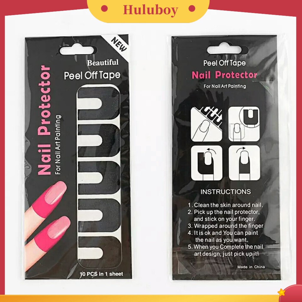 {In Stock} Nail Peel Off Tape U-shape Spill Proof Manicure Aksesoris Pelindung Kutek Sekali Pakai Untuk Wanita