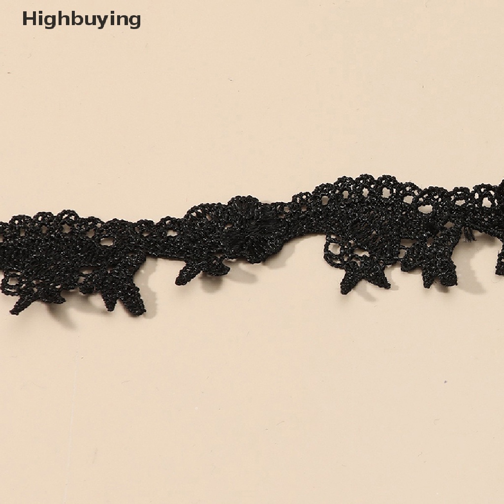 Hbid Kalung Choker Liontin Charm Bunga Kristal Vintage Untuk Wanita Gothic Lace Neck Glory