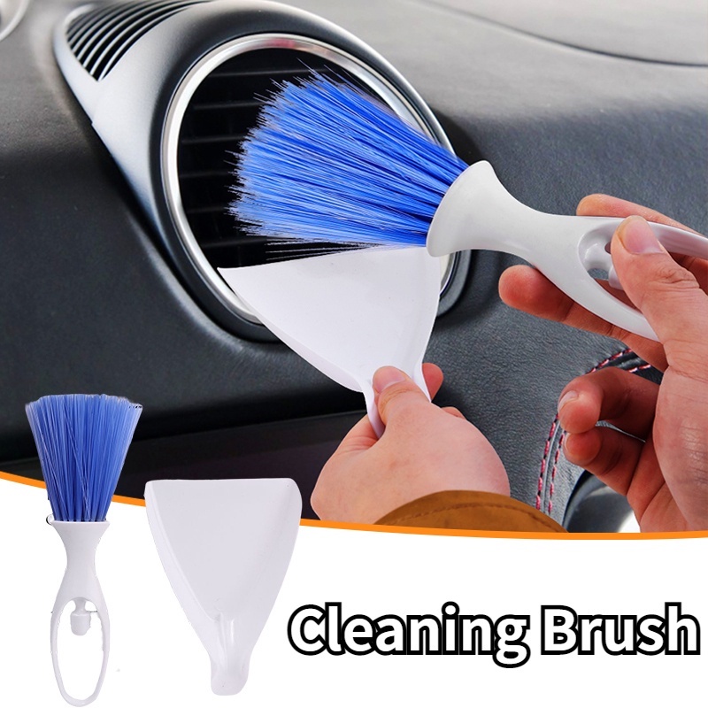 1set Sikat Bentuk Malaikat Biru Sikat Keyboard Komputer Rumah Tangga Dengan Ember Sikat Multifungsi Dashboard Air Outlet Cleaning Brush Car Dead Seat Corner Gap Detail Brush