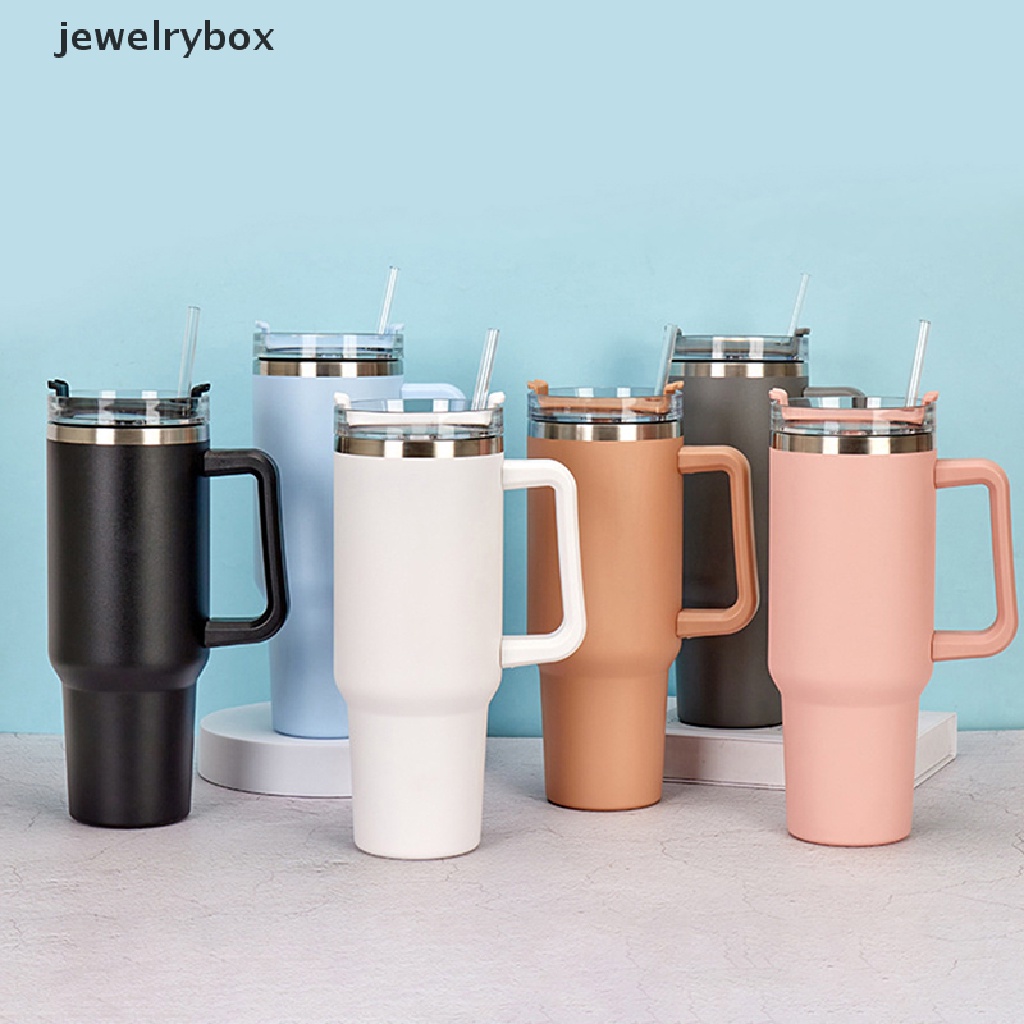 [jewelrybox] 40oz Adventure Quencher Tumbler Stainless Steel Thermos Vacuum Cups Dengan Pegangan Dan Sedotan Botol Air Travel BPA Free Besar Mug Butik