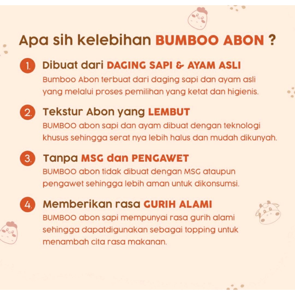 BUMBOO ABON ASLI / TEKSTUR LEMBUT MPASI SI KECIL / ABON ANAK