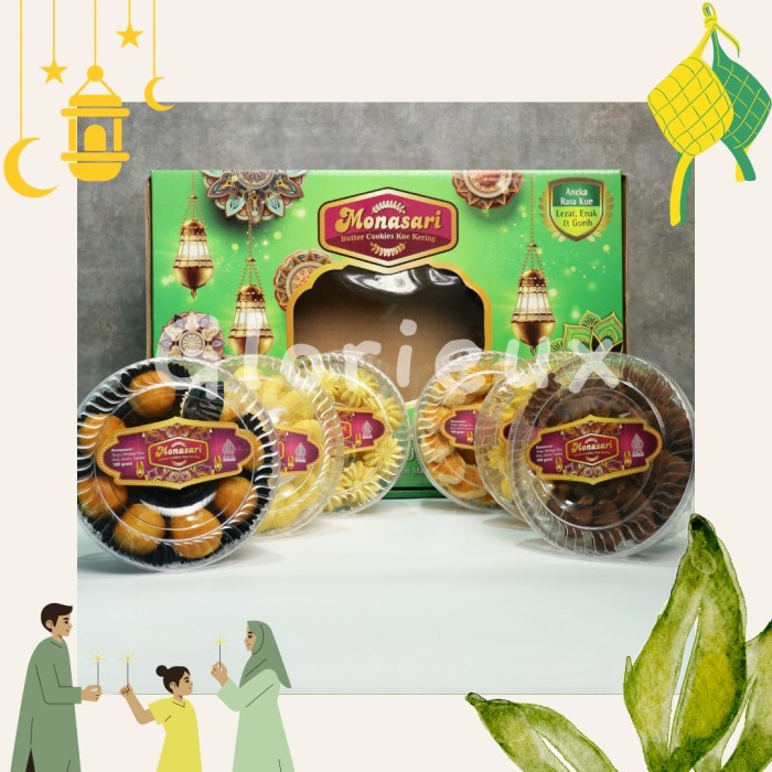 

BOUTIQUE - Paket Parcel Kue Lebaran Monasari - Orange / Parsel Lebaran Kue Kering - Hijau