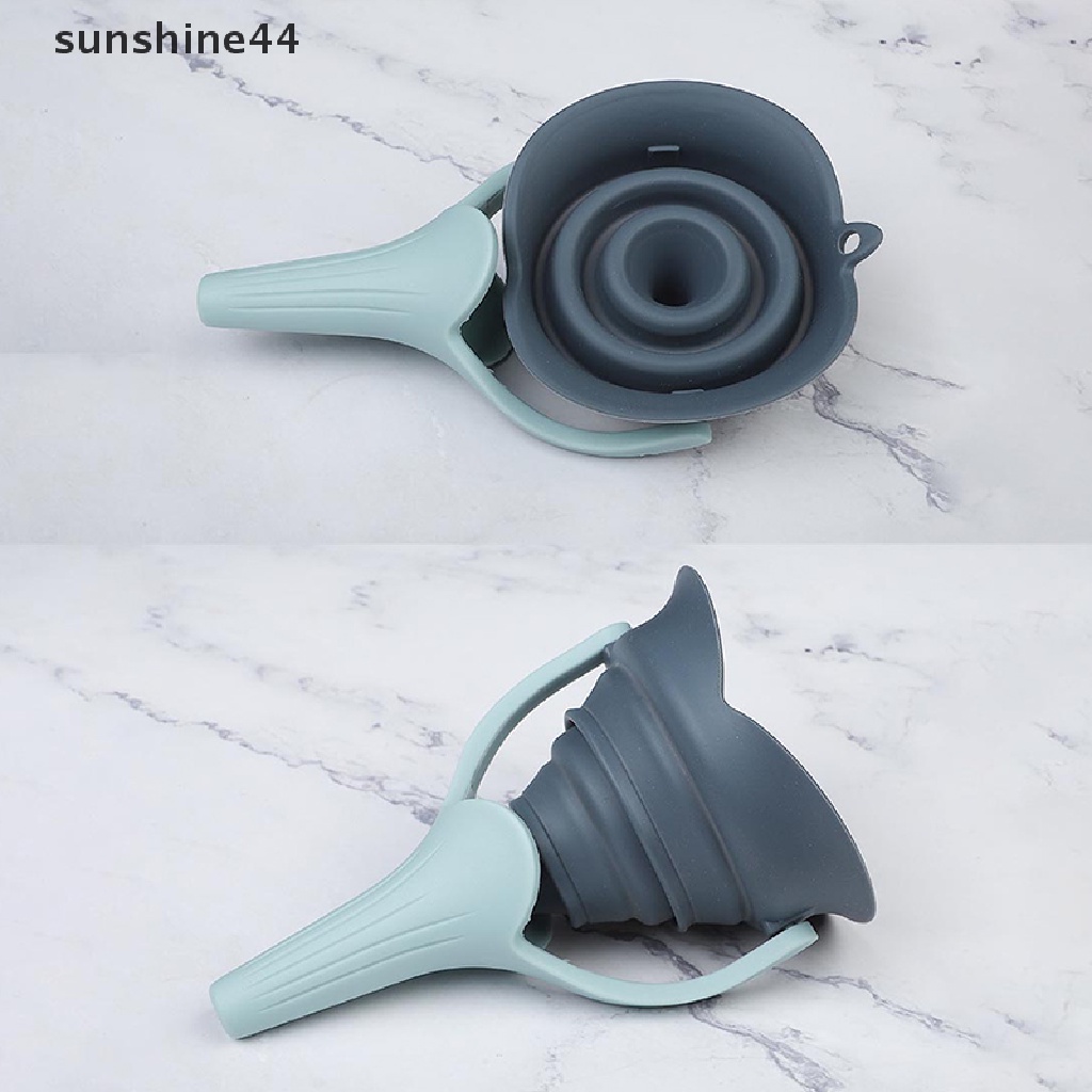 Sunshine New Mini Silicone Gel Foldable Collapsible Style Corong Hopper Alat Dapur ID