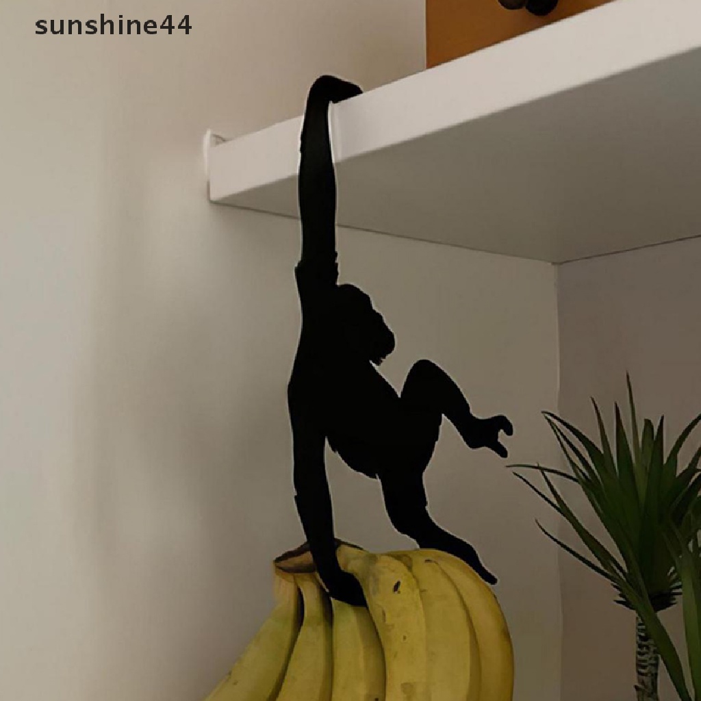 Sunshine Dapur Dinding Pintu Kait Logam Gantungan Kunci Ekor Kucing Berbentuk Monyet Rak Penyimpanan ID