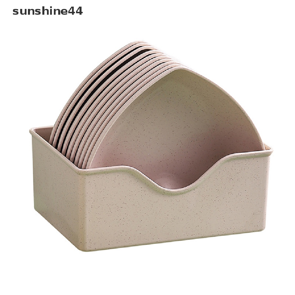 Sunshine 2/5PCS Kreatif Cinta Hati Ludah Tulang Piring Rumah Tangga Jerami Gandum Ludah Tulang Dish ID