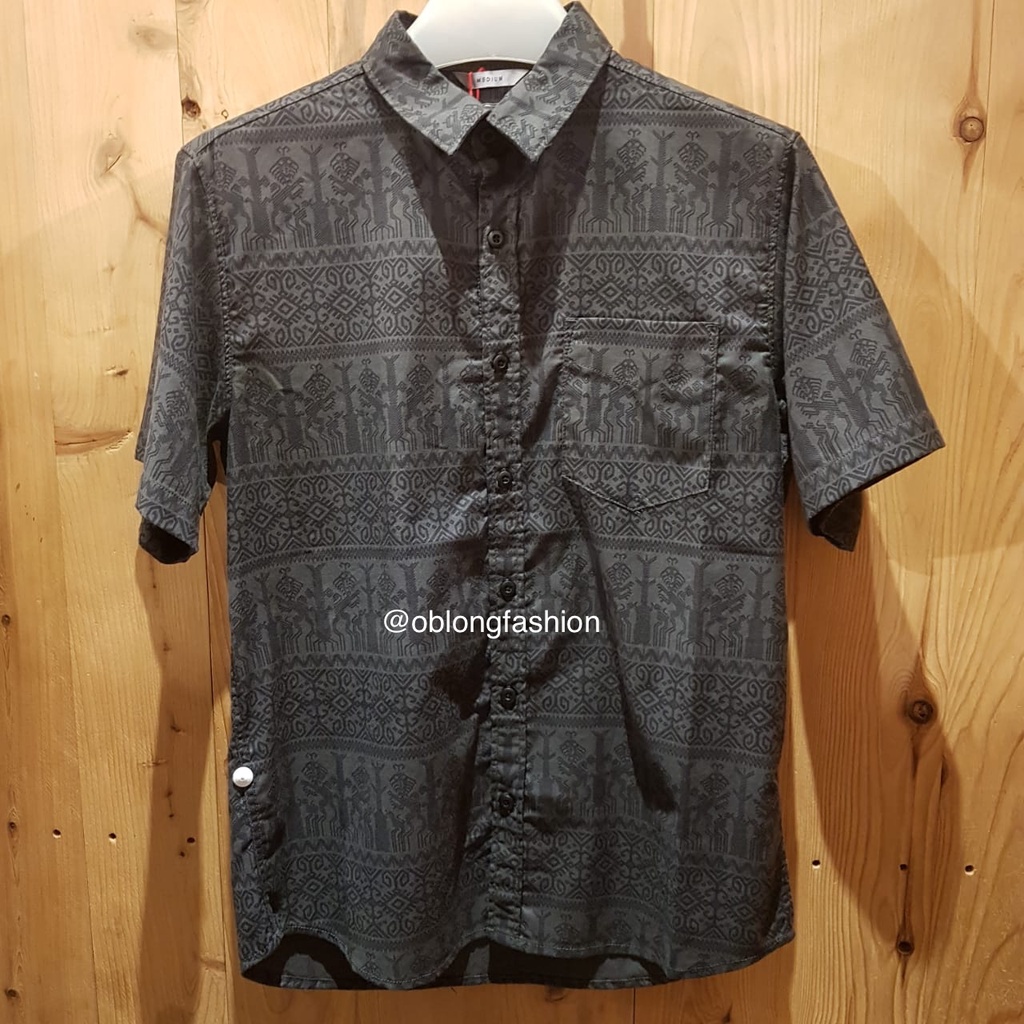 EIGER ORIGINAL KEMEJA PRIA KAMBERA S/S SHIRT  - BLACK