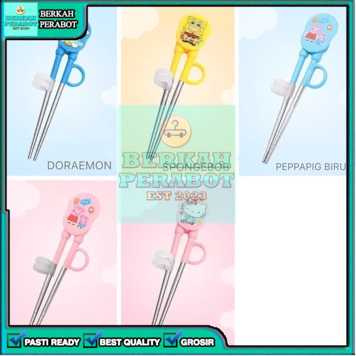 [BPB] SUMPIT ANAK KARAKTEK KARTUN FOOD GRADE STAINLESS BESI MAKAN BAYI BABY