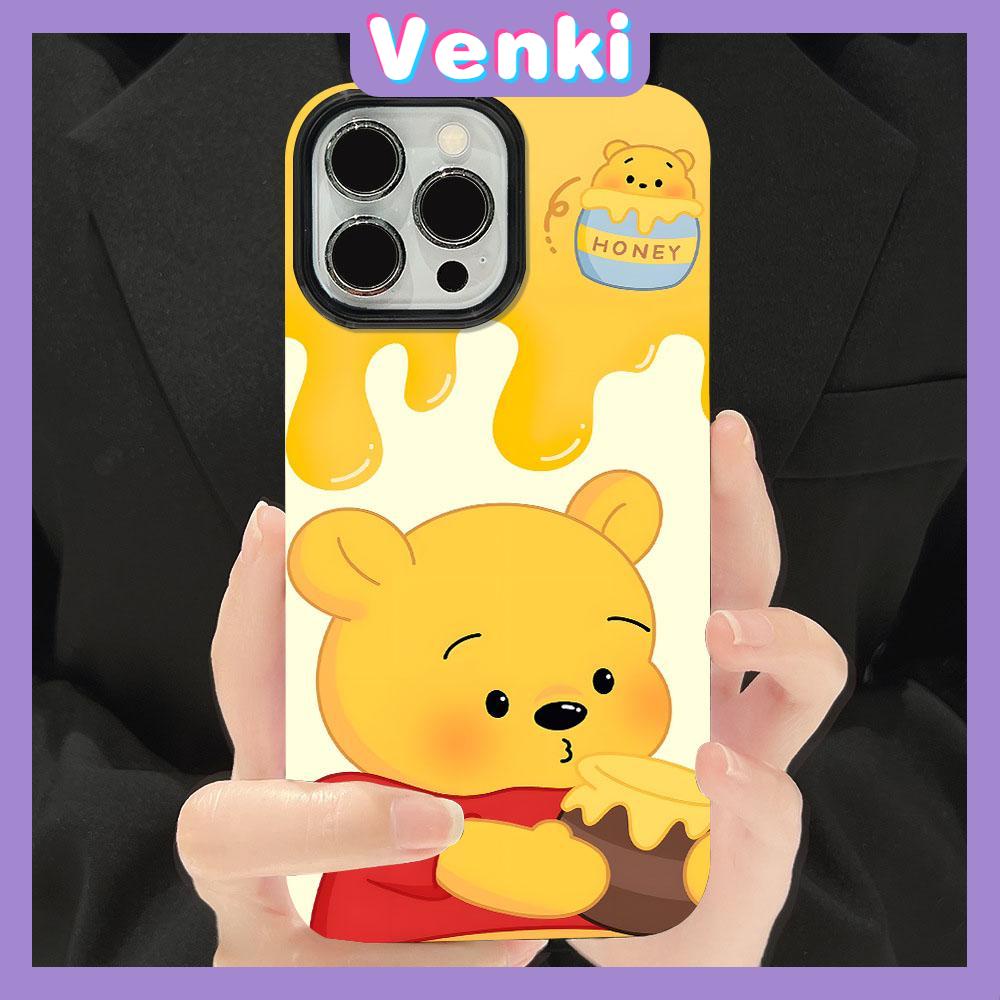 Case for iPhone 11 Soft TPU Glossy Candy Case Cute Cartoon Honey Bear Camera Protection Shockproof For iPhone 14 13 12 11 Pro Max 7 8 Plus X XR