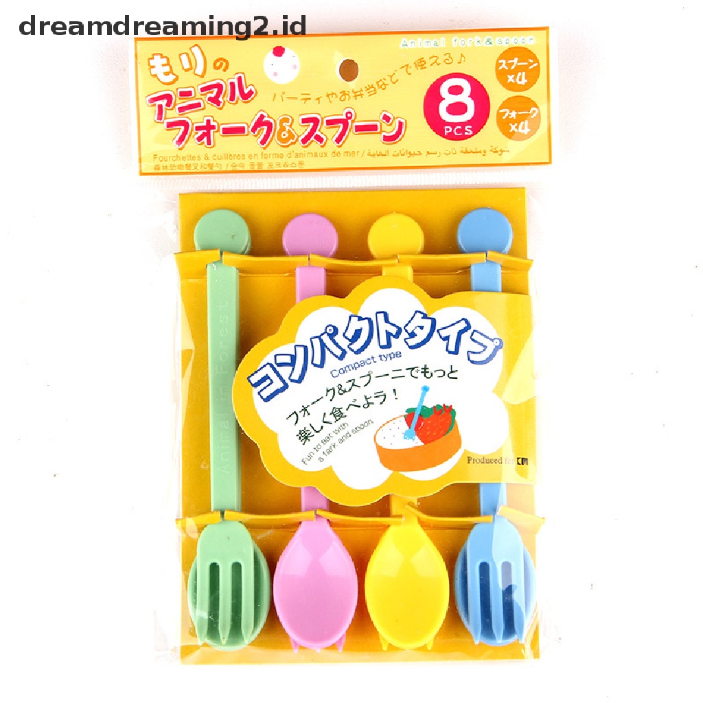 (hot) 1set Garpu Buah Dessert Sendok Peralatan Makan Kue Dessert Makanan Bento Lunches Decor//