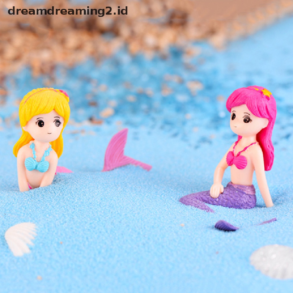 (hot) Mermaid DIY Patung Miniatur Mini Taman Dekorasi Rumah Boneka Lanskap Mikro//