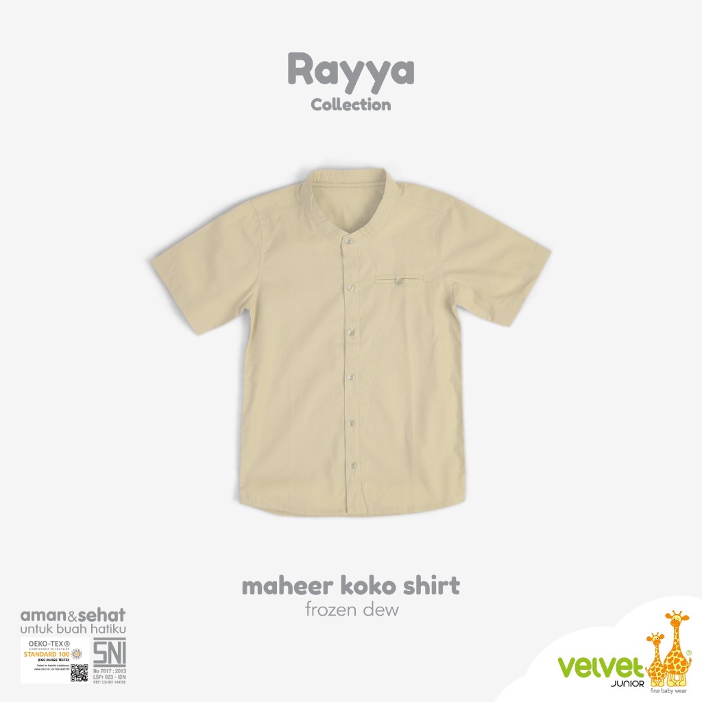 Velvet Junior Maheer Koko Shirt Atasan Anak Laki-Laki Raya Collection / Koko anak