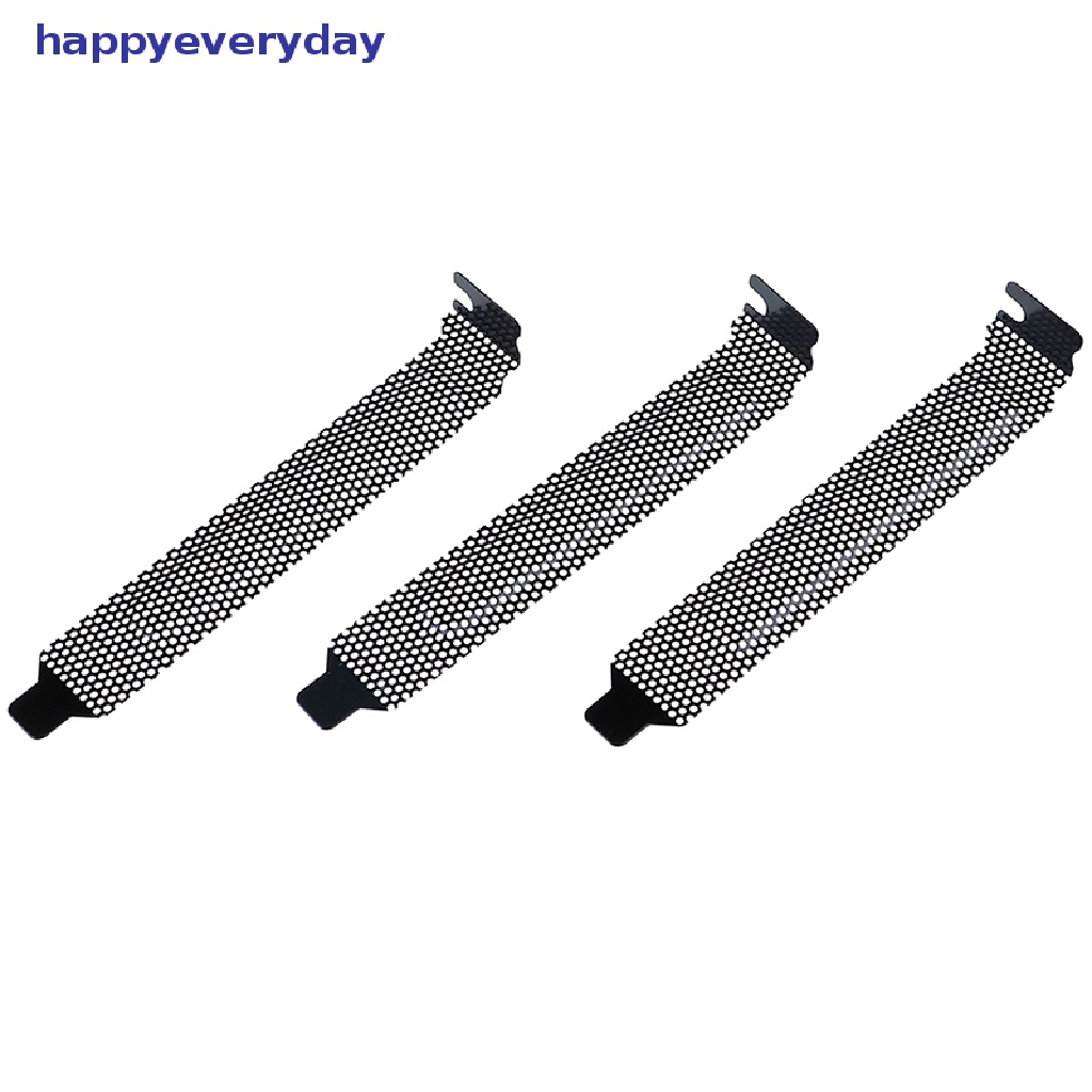 [happy] 10pcs Baru Hitam PCI slot Penutup filter Debu blanking plate Baja Keras [ID]