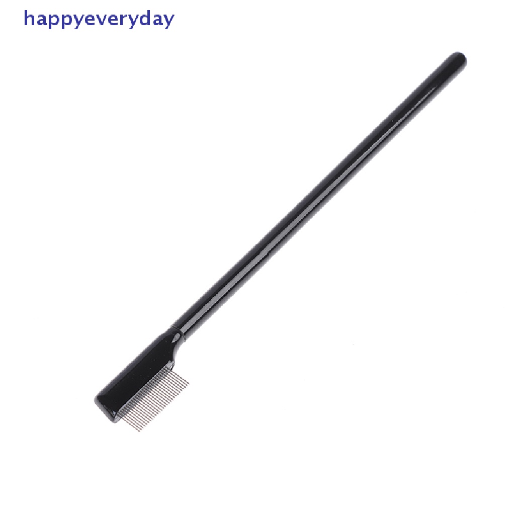 [happy] 1pcs Steel Sikat Ekstensi Sisir Alis Bulu Mata Sisir Logam Makeup Brushes Alat [ID]