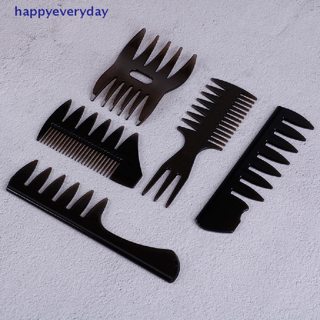 [happy] Sisir Rambut Minyak Gigi Lebar Sisir Rambut Klasik Oil Slick Styling Hair Brush Untuk Pria [ID]