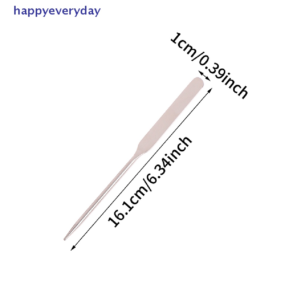 [happy] 1pc Kepala Ganda Stainless Steel Makeup Toner Spatula Nail Art Alat Pengaduk [ID]