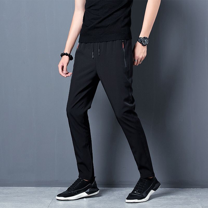 SHOEGALLERY TG1696 Celana Panjang Skinny Pria Polos Import Celana Olahraga Stretch Simple